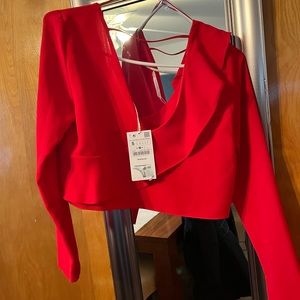 NWT Red ZARA blouse. Size small.